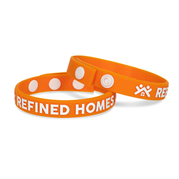 Embossed Printed Silicone Adjustable Wristbands