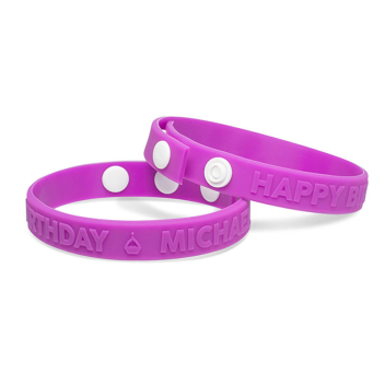 Embossed Silicone Adjustable  Wristbands