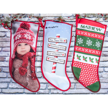 Full Color Photo Christmas Stockings