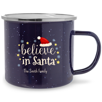 Personalized Believe In Santa Campfire Mugs