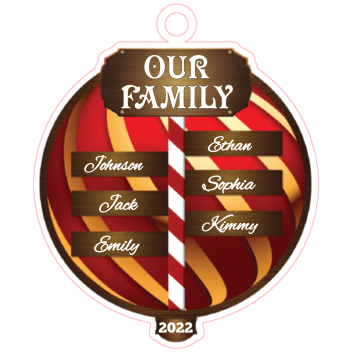Personalized Family Name Ornaments
