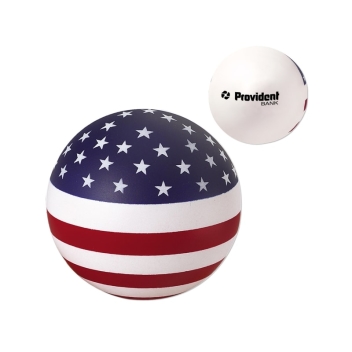 Usa Patriotic Round Ball Stress Reliever
