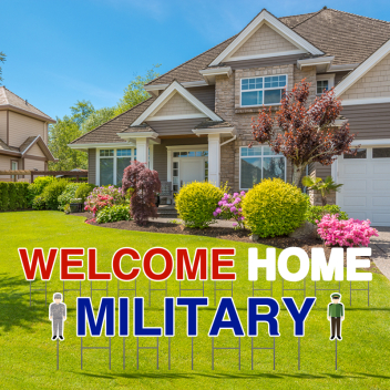 Welcome Home Military Yard Letters
