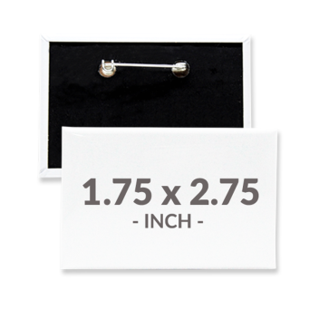 1.75 X 2.75 Inch Rectangle Custom Buttons