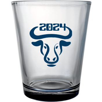New Year 2024 Custom Clear Shot Glasses- 1.75 Oz. Style 127424