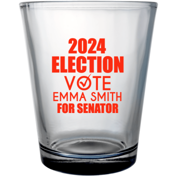 Political 2024 Election Vote Emma Smith For Senator Custom Clear Shot Glasses- 1.75 Oz. Style 111482
