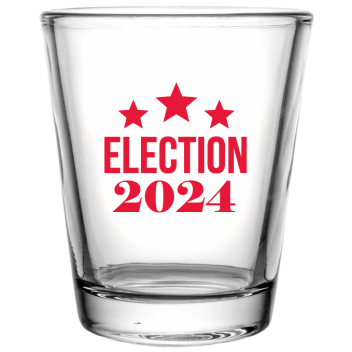 Political Election 2024 Custom Clear Shot Glasses- 1.75 Oz. Style 110246