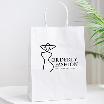 10 X 13 Inch Custom Twisted Handle Paper Shopping Bags