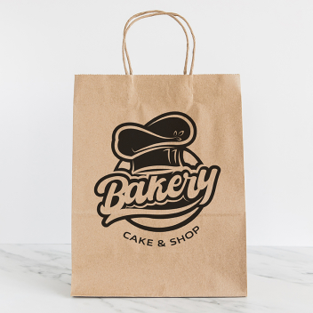 10 X 13 Inch Custom Twisted Handle Paper Shopping Bags