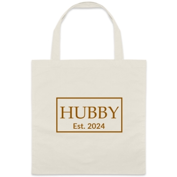 Weddings Est 2024 Hubby Custom Everyday Cotton Tote Bags Style 152101