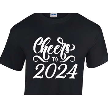 New Year 2024 Unisex Basic Tee T-shirts Style 127367
