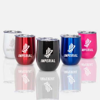 12 Oz. Custom Stainless Steel Wine Tumblers