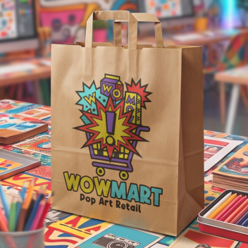 13 X 15 Inch Custom Paper Shopping Bag With Handles