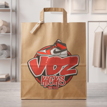 13 X 15 Inch Custom Paper Shopping Bag With Handles