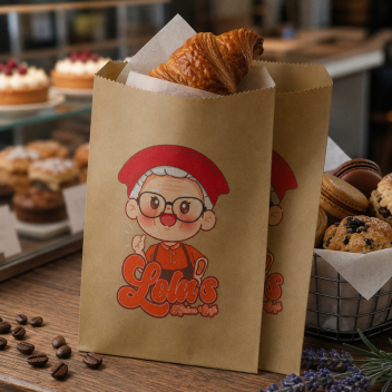 6 X 9 Inch Custom Flat Merchandise Paper Bags