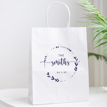10 X 13 Inch Custom Twisted Handle Paper Shopping Bags