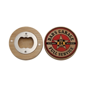 Custom Bamboo Magnetic Bottle Opener