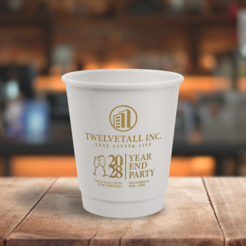Custom 10 Oz. Double Wall Paper Hot Cups
