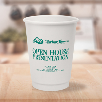 Custom 12 Oz. Double Wall Paper Hot Cups