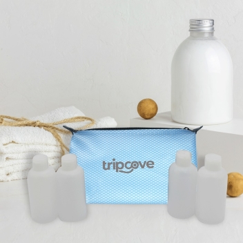 Travel Kit With 4 Fillable 3 Oz. Microhalt Bottles
