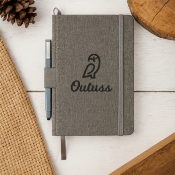 5.5" X 8.5" Fsc® Mix Heathered Hard Bound Journal