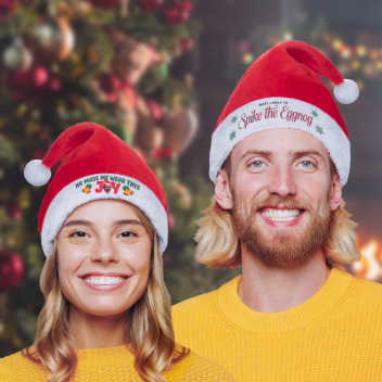 Holiday Christmas Plush Santa Hat