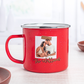 16 Oz Custom Campfire Metal Mug