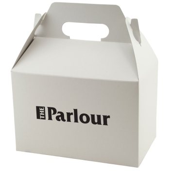 8 X 4.875 X 5.25 Inch White Gloss Gable Boxes