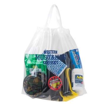 Crystal Clear Poly-draw Tape Bag