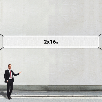 Custom 2' X 16' Mesh Banners