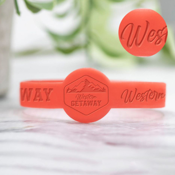 1/2 Inch Debossed Figured Wristbands