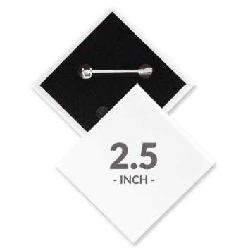 2.5 X 2.5 Inch Diamond Custom Buttons