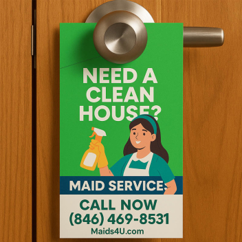 4.25 X 8 Inch Full Color Door Hanger