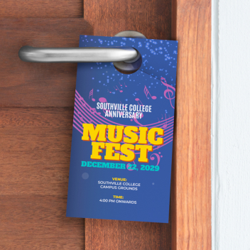 4.25 X 8 Inch Full Color Door Hanger