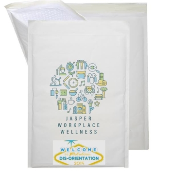 14.25 X 20 Inch White Kraft Padded Paper Mailers