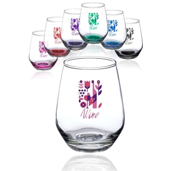 12 Oz. Silicia Stemless Wine Glasses