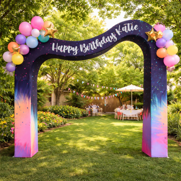 3d Wave Shaped Arch Backdrop
