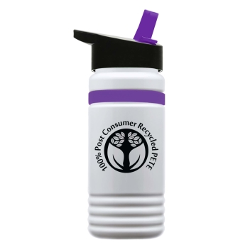 20 Oz. Upcycle Rpet Bottle With Flip Straw  And Grip Band