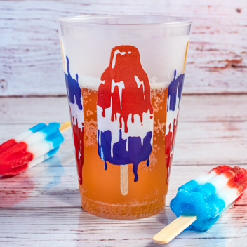 20oz Full Color Wrap Frosted Stadium Cups