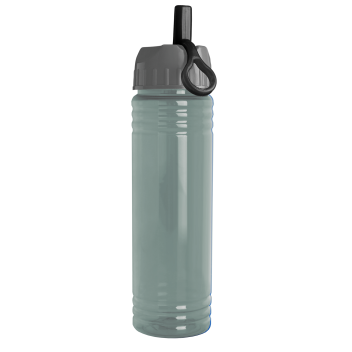24 Oz. Slim Fit Upcycle Rpet Bottle With Ring Straw