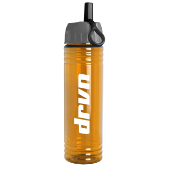 24 Oz. Slim Fit Water Bottle With Ring Straw