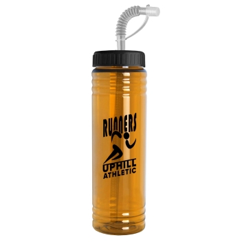24 Oz. Slim Fit Water Bottle With Straw