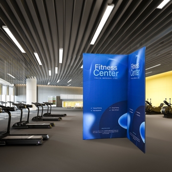 L Shaped Fabric Banner Stand (square Corners)