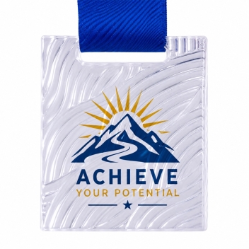 Square Glass Medal