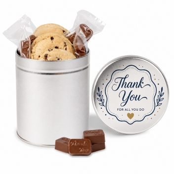 Molded Chocolate And Chocolate Chip Cookie Tin Ii