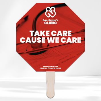 Stop Sign Hand Fans