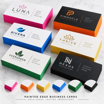 Painted Edge Business Cards