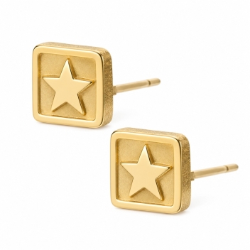 Die Struck Metal Earrings