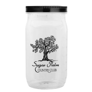 27 Oz. Tritan  Clear Mason Storage Jar With