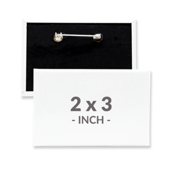 2 X 3 Inch Rectangle Custom Buttons